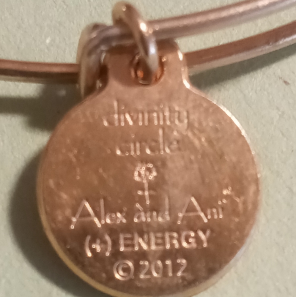 Alex and Ani 2012 divinity circle bangle bracelet in gold tone. - Picture 4 of 7